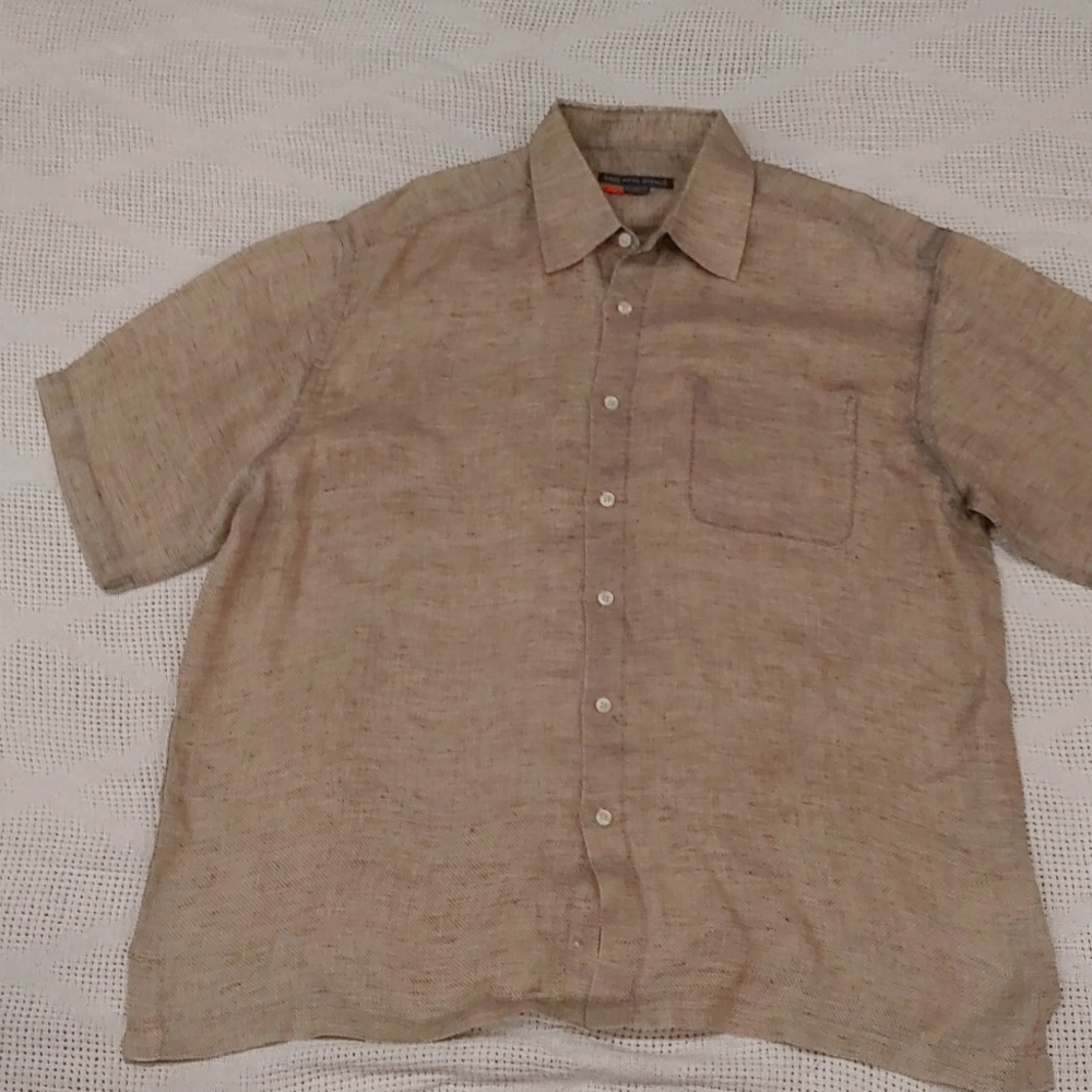 Saks Fifth Avenue Mens Linen Shirt XL